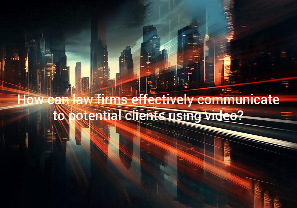 This is the thunbnail for the blog post -  How using Video law firms can effectivley communicate to potential clients.
